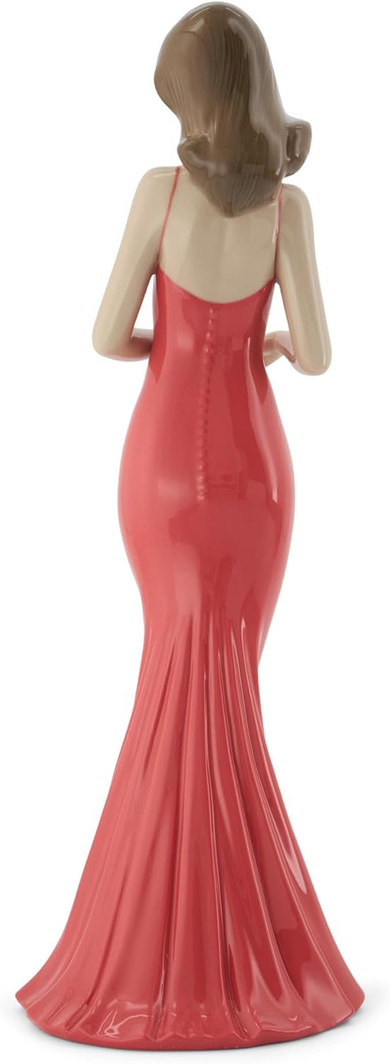 NAO Figur Die Eleganz von Einer Rose, Frau aus Porzellan Geblümt, Geblümt