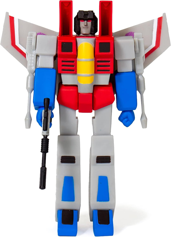 Super7 Transformers Starscream – 9,5 cm Transformers-Actionfigur mit Zubehör, Klassische Cartoon-Sam