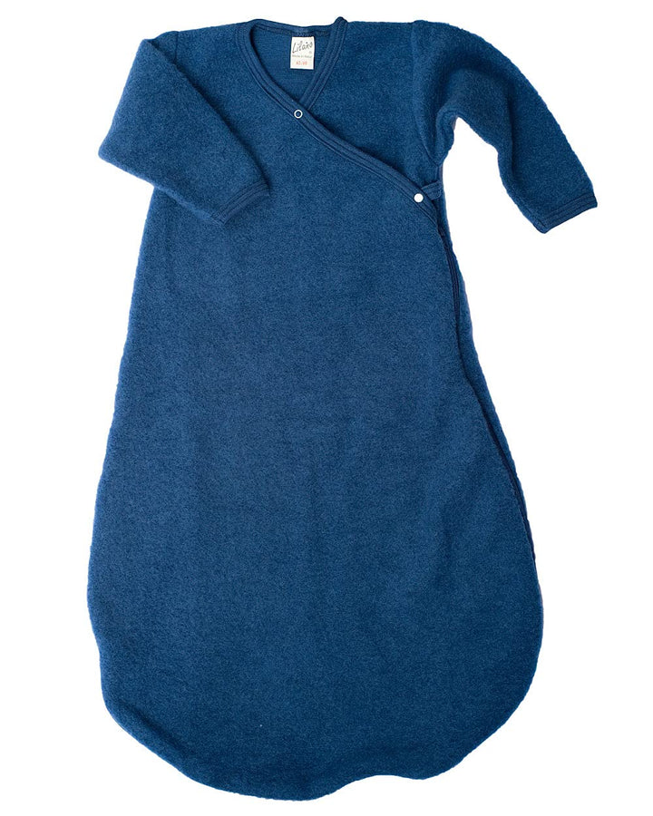 Lilano, Merino Wickelsach mit 2-Wege Reissverschluss Uni, 100% Wolle (kbT) (Marine, 74-80) Marine 74