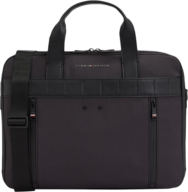 Tommy Hilfiger Herren Th Elevated 1985 Computertasche, Schwarz