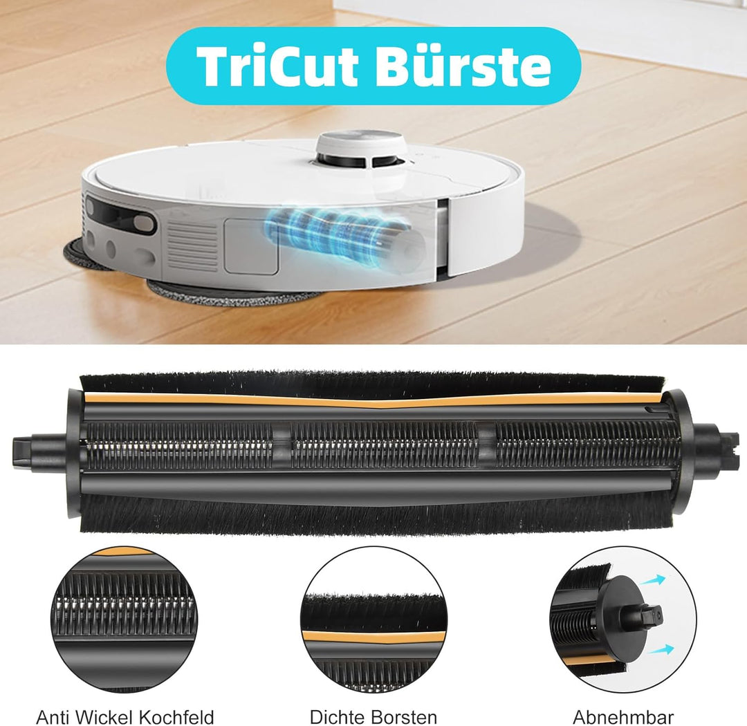 1 Stück TriCut Bürste für Dreame L10s Ultra Gen 2/X40 Ultra/L40 Ultra/L10s Pro Ultra/L20 Ultra/X30 U