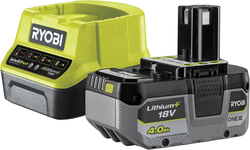 RYOBI 18 V Akku-Starter-Set RC18120-140XG (1x 4,0 Ah Lithium+ Akku, Schnellladegerät mit 2,0A Ladest