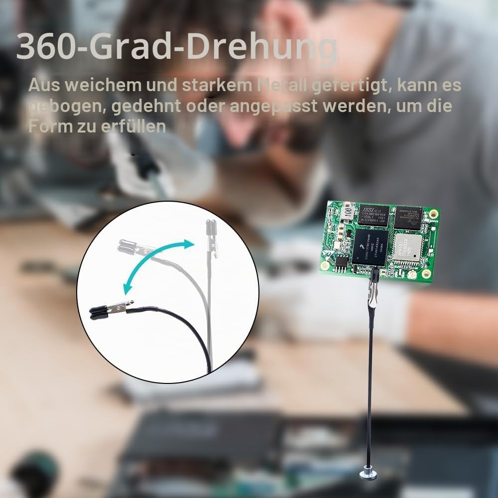 24 Stück Dritte Hand Löten mit Magnetfuss Flexibler Löthilfe Krokodilklemme 15cm Magnetisch Krokodil