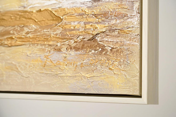 YS-Art Abstrakt Acryl Gemälde auf Leinwand Sonnenblendung handgemalt Wandbilder Wohnzimmer modern Wo