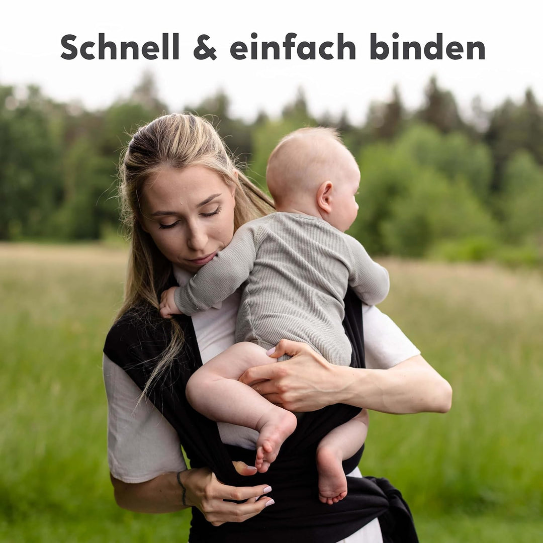 CuddleBug Tragetuch Baby Neugeborene - Elastisches Babytrage Neugeborene ab Geburt & Kleinkinder bis