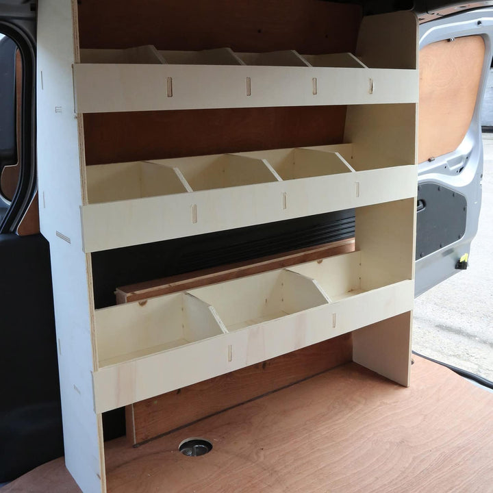 VANIFY - Kompatibel mit Peugeot Partner L2 (Long) 2019+ Fahrzeugeinrichtung Fahrzeugregale, doppelte