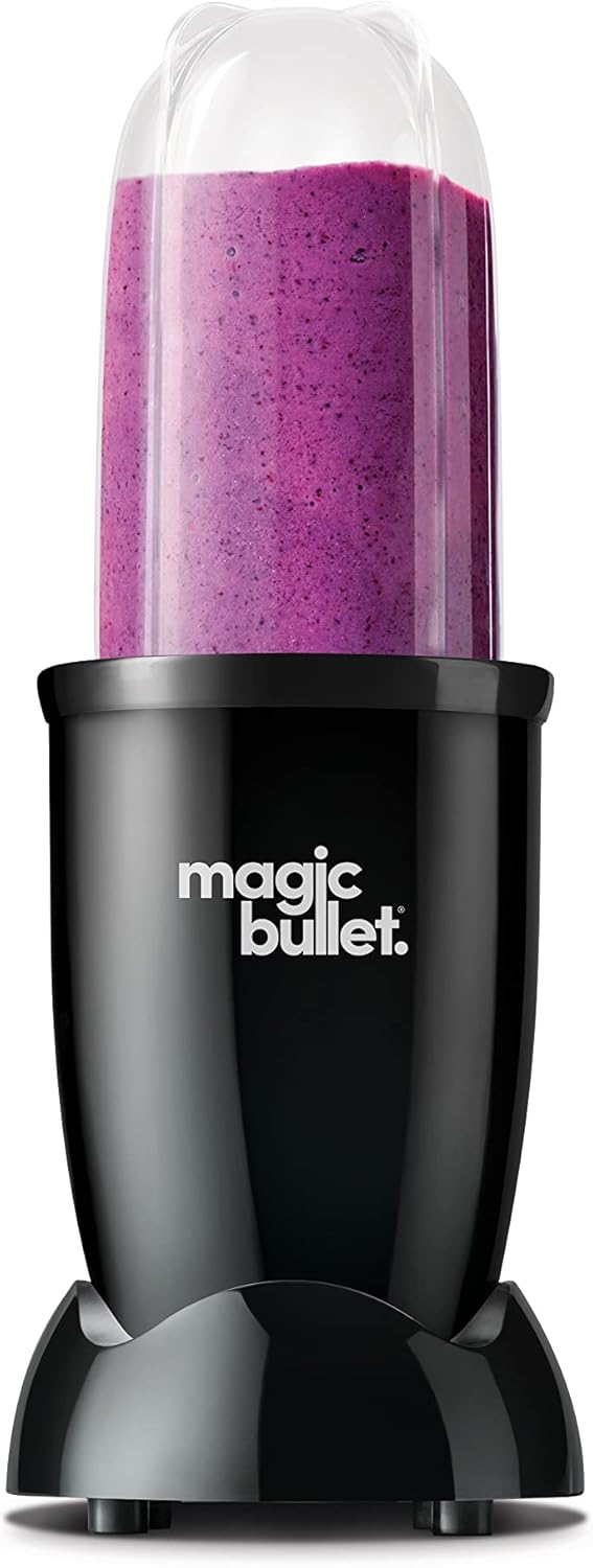 Magic Bullet, Elektrischer Mixer, Blender Smoothie, Multifunktionsmixer, 200 Watt Leistung, Schwarz,