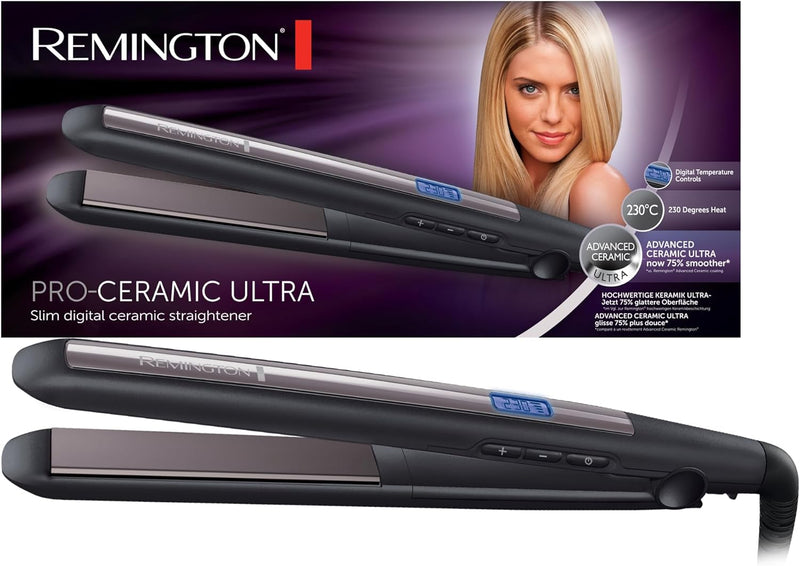 Remington Glätteisen Pro-Ceramic Ultra (hochwertige Ultra-Keramikbeschichtung) LCD-Display, 150-230°