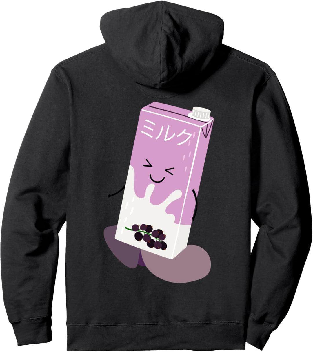 Beeren Milch Saft Box Japanischer ästhetischer Anime Otaku Pullover Hoodie