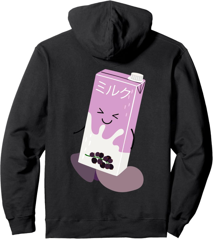Beeren Milch Saft Box Japanischer ästhetischer Anime Otaku Pullover Hoodie