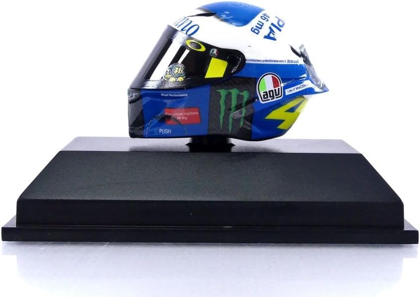 Minichamps 399200076-1:8 AGV Helmet-Valentino Rossi-Moto GP Misano Race 1 2020 Collectible Miniatura