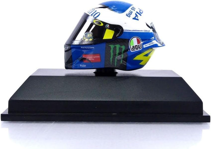 Minichamps 399200076-1:8 AGV Helmet-Valentino Rossi-Moto GP Misano Race 1 2020 Collectible Miniatura