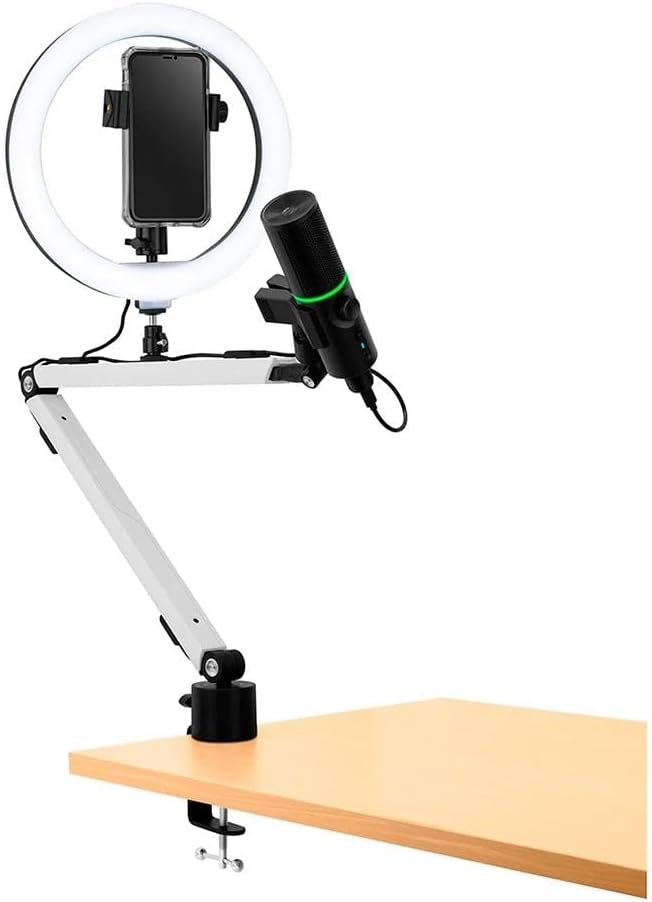 Streamplify Mikrofon Arm MOUNT ARM mit Zubehörschuh-Montageschiene - Mikrofonständer 360-Grad-Drehun