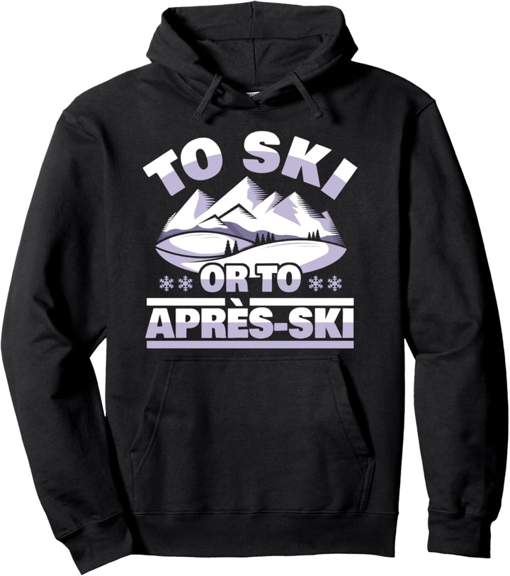 Zum Skifahren oder für Après-Ski – Skifahren – Skifahrer Pullover Hoodie