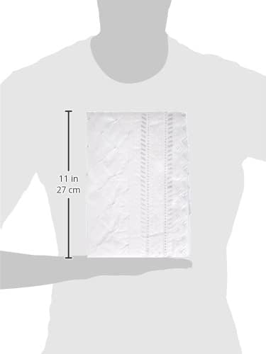 Balmoral Perkal Weiss mit Lochstickerei, 1 Paar, 75 x 50 x 0.5 cm, Weiss