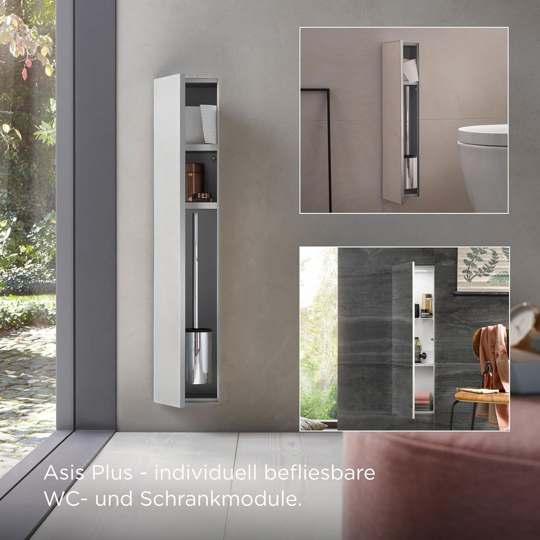 emco ASIS PLUS Unterputz-Schrankmodul mit LED Beleuchtung, Badezimmerschrank für unsichtbaren Staura