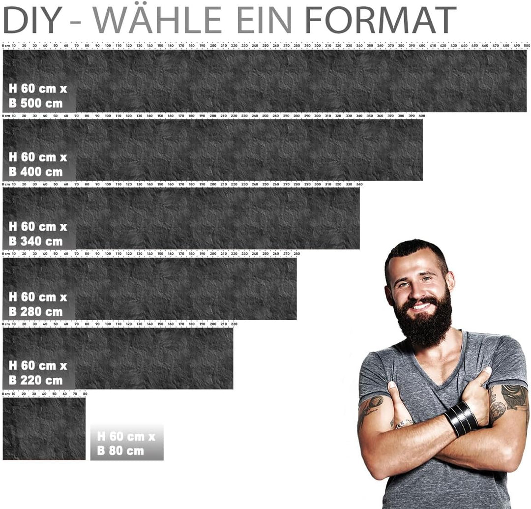 Küchenrückwand selbstklebend Glasoptik - SCHIEFER - 1.8mm, versteift, alle Untergründe, Hart PET Mat