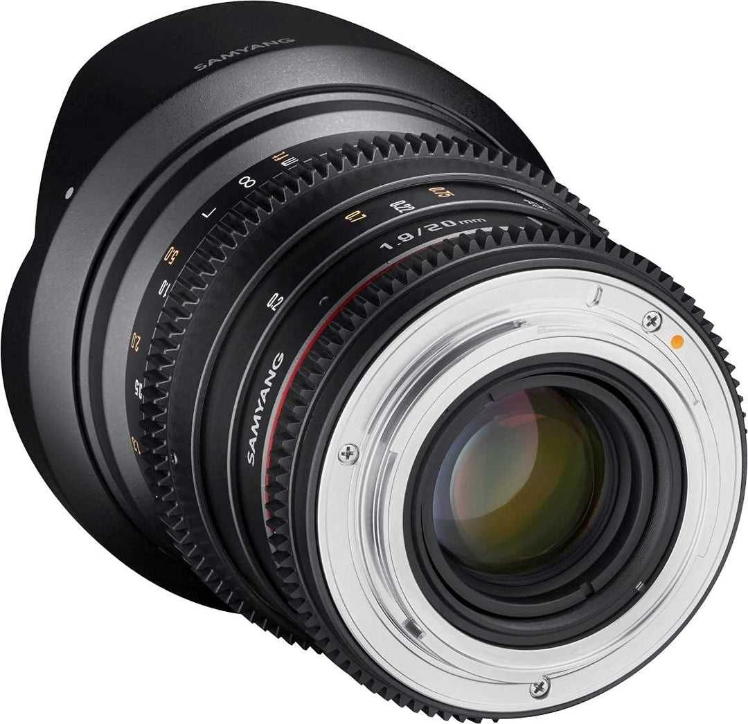 SAMYANG 13020T1.9CM 20mm T1.9 VDSLR ED AS UMC Objektiv für Anschluss Canon M schwarz, Canon M