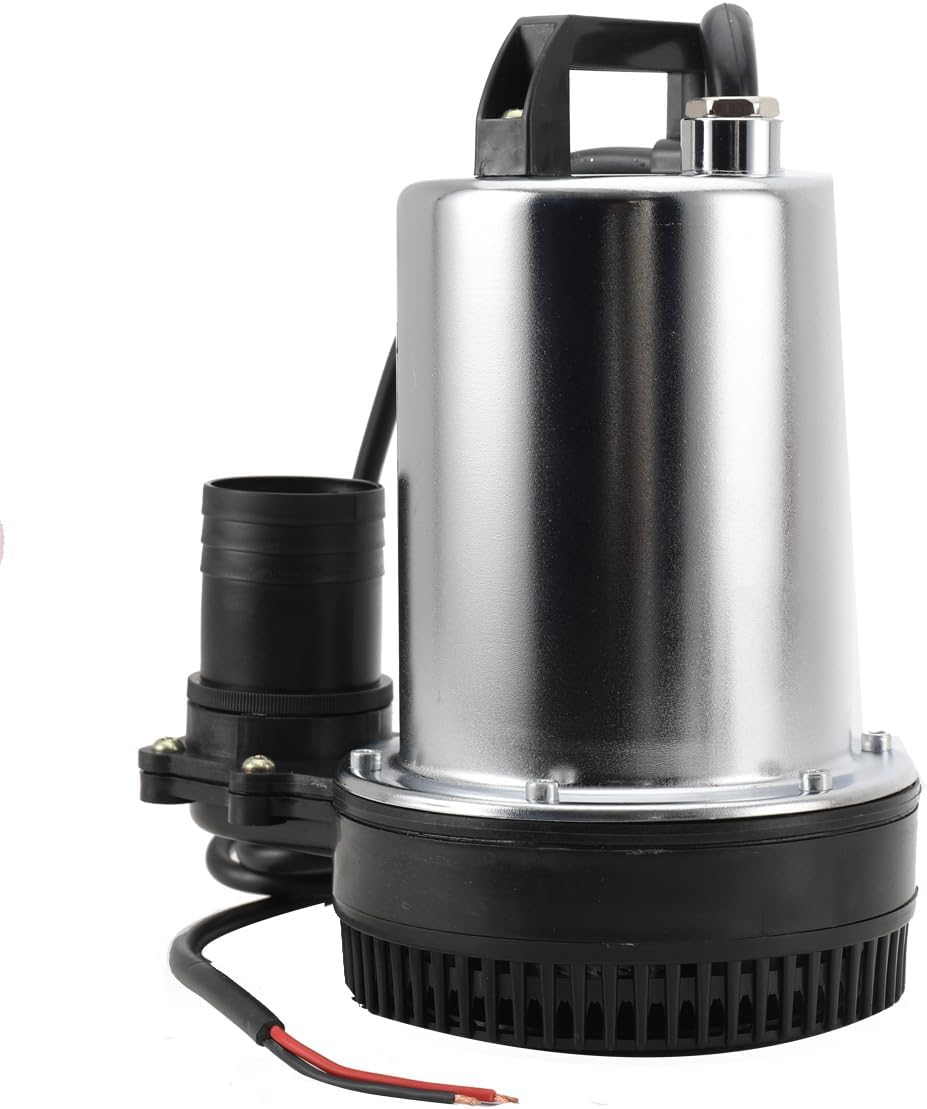 LALABU DC 12V 160W Tauchpumpe Solar Wasserpumpe, Schmutzwassertauchpumpe Geeignet zum Pumpen von Sau