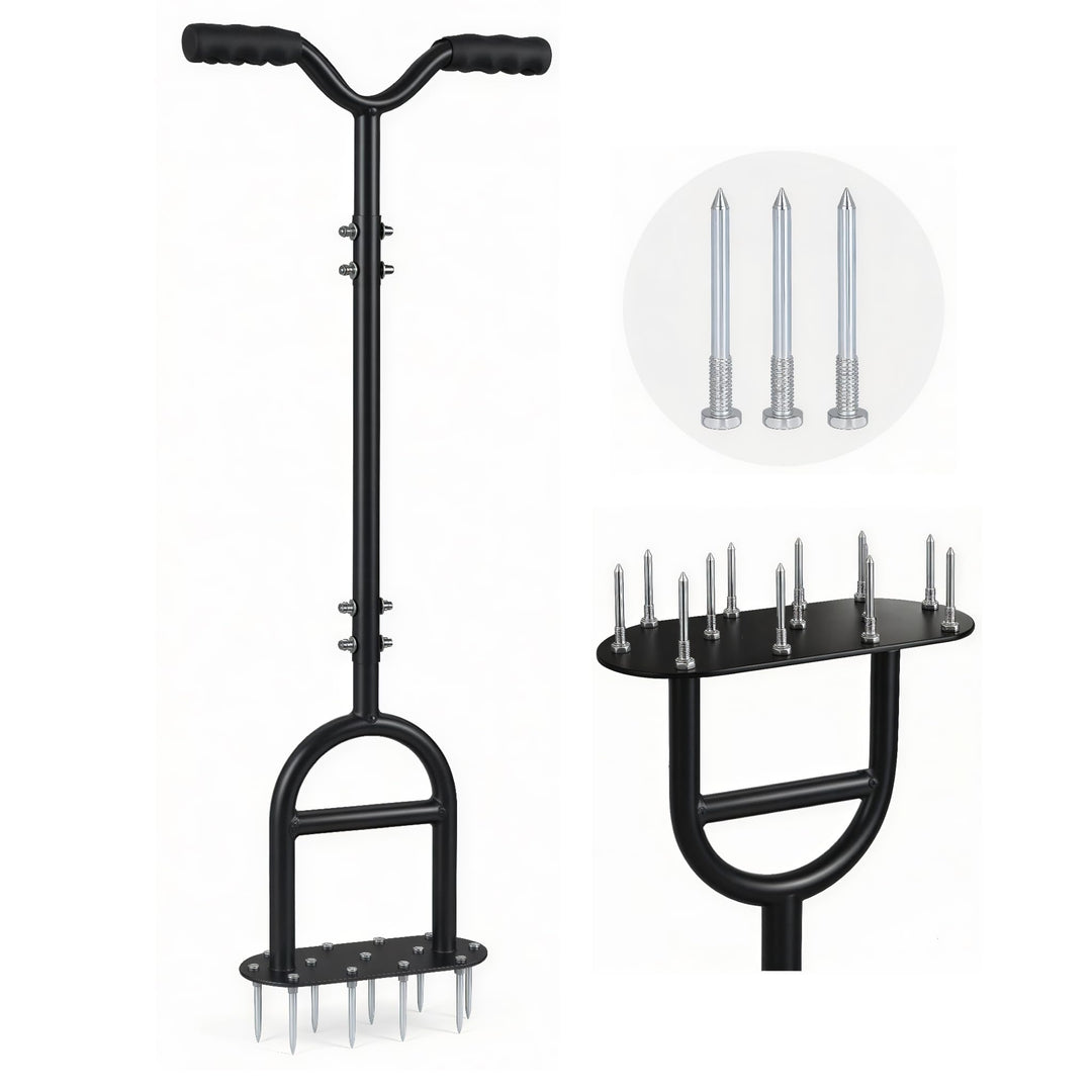 Rasenlüfter, Aerifizierer für Rasen und Rasenbelüfter, Manueller Rasenspecht und Vertikutierer mit S