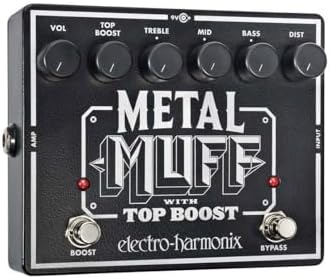 Electro Harmonix Metal Muff/Top Boost Pedal für E-Gitarre Silber