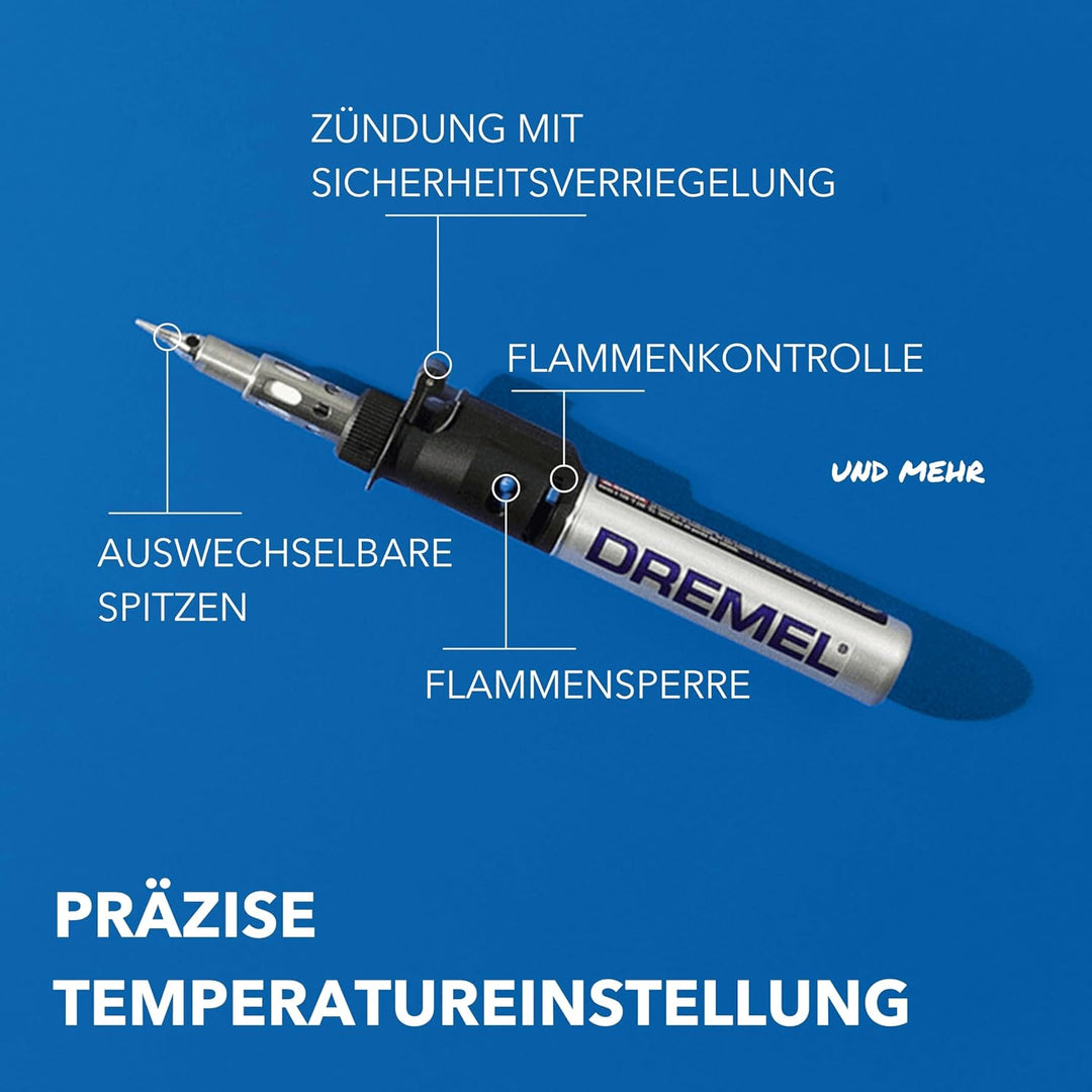 Dremel 2000 VersaTip Lötkolben - Brennkolben und Löt-Set (mit 7 Wechselspitzen zum Löten, Heissschne