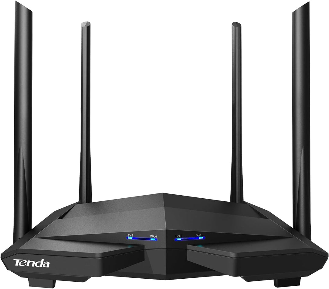 Tenda AC10 Dualband WLAN Router (867 Mbit/s bei 5 GHz + 300 Mbit/s bei 2,4 GHz) 4-Gigabit-LAN/WAN-Po