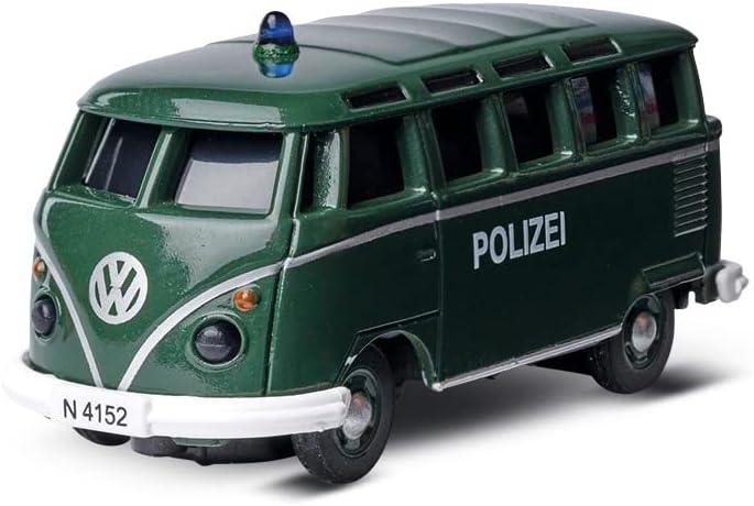 Carson 500504152 1:87 VW T1 Polizei+ Malteser Combo 2.4GHz LCD - Fahrfertiges Modell, 2.4 GHz Fernst