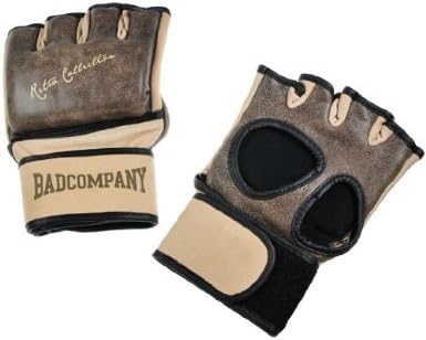 Bad Company Retro Rindsleder MMA Handschuhe I Leder Trainingshandschuhe ohne Finger I Gr. S-XL a - S