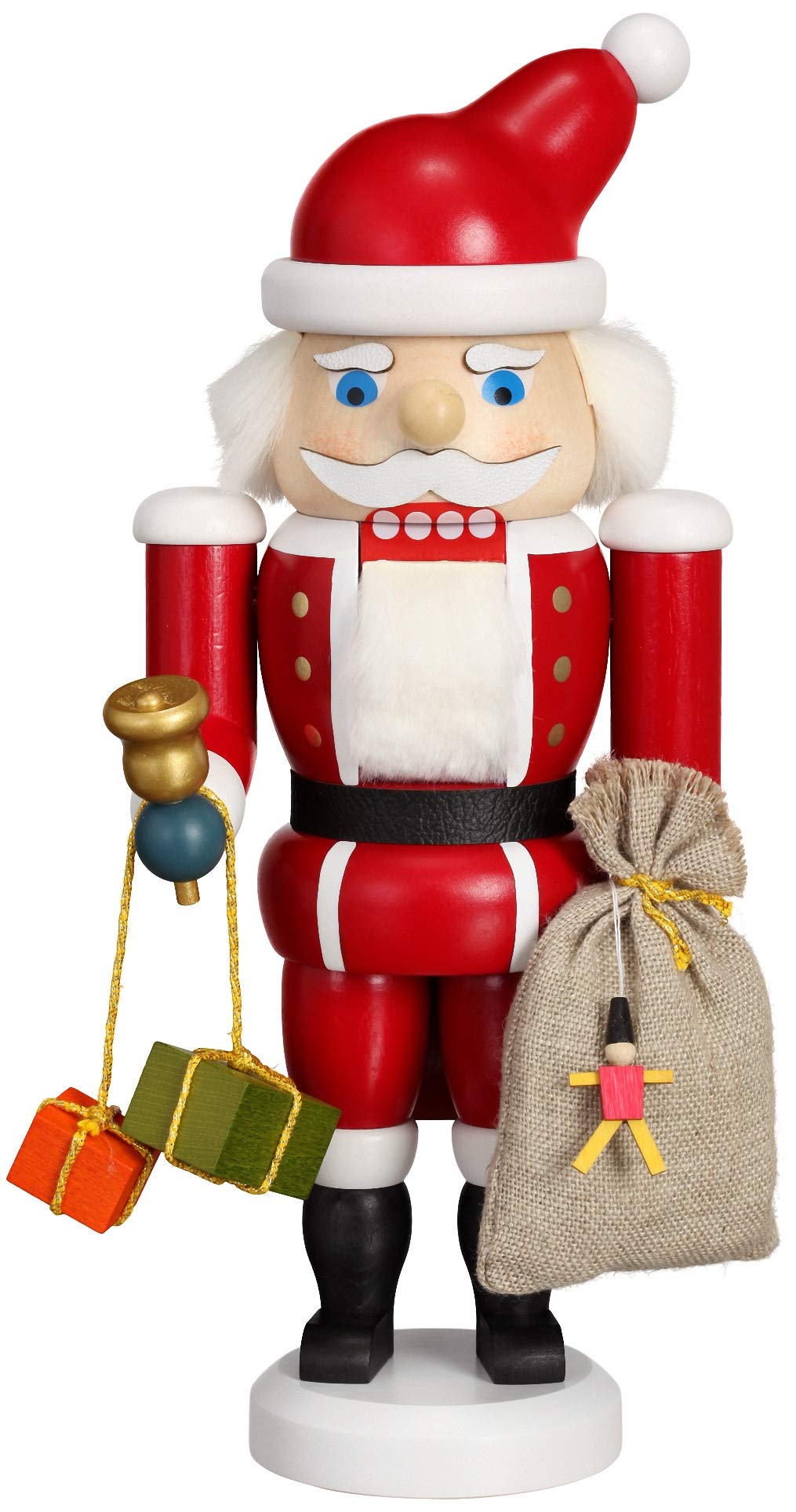 Seiffener Volkskunst | Echt Erzgebirge Weihnachtsmann Nussknacker | 11953 | Handgefertigte Dekoratio