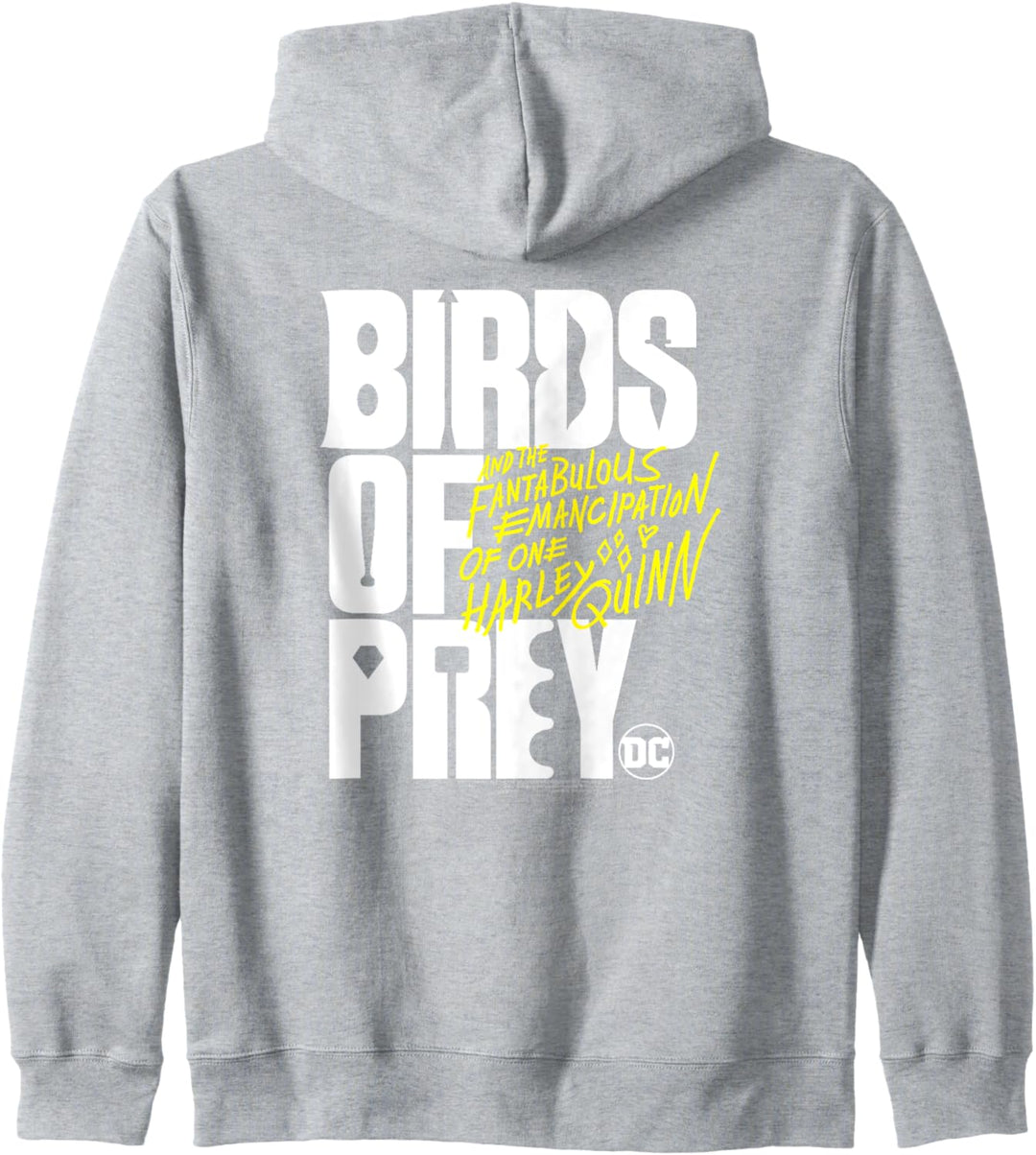 Birds of Prey White and Yellow Logo Kapuzenjacke
