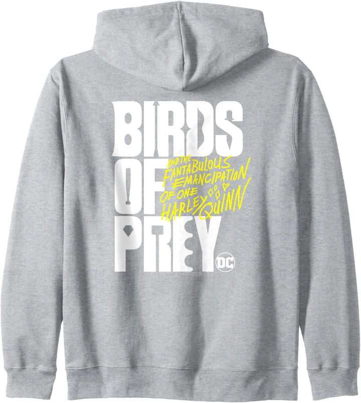 Birds of Prey White and Yellow Logo Kapuzenjacke