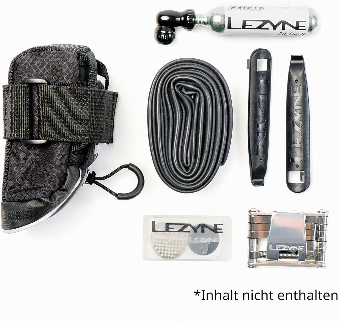 Lezyne Sattel Trainer Laufradtasche Satteltasche Micro Caddy Schwarz, Schwarz