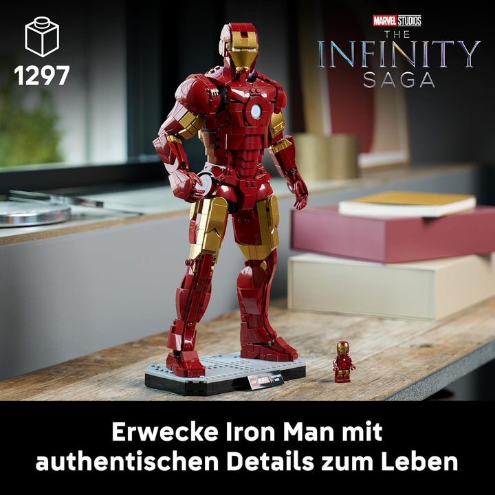 LEGO | Marvel Iron Man Mark 3 Sammleredition - Avengers Bauset für Erwachsene - Modellbau mit Minifi