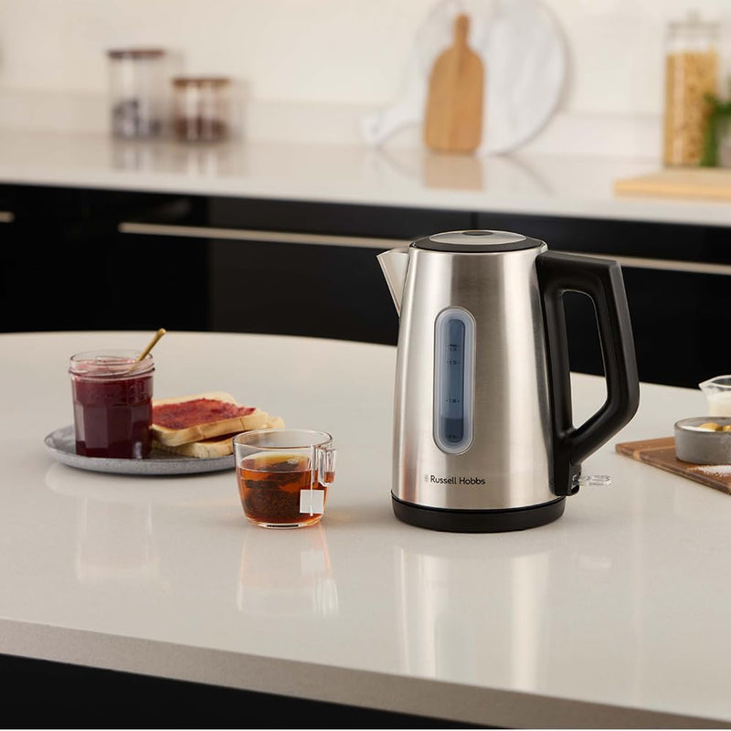 Russell Hobbs Wasserkocher (für heisses Wasser, Tee oder Kaffee, 1,7l Kapazität,Edelstahl,Perfect-Po