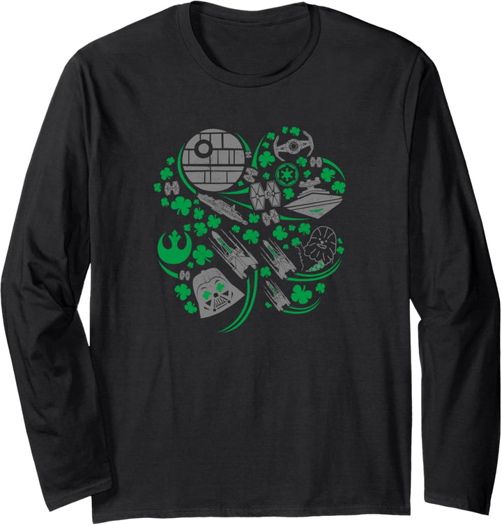 Star Wars Lucky Shamrock St. Patrick’s Day Langarmshirt