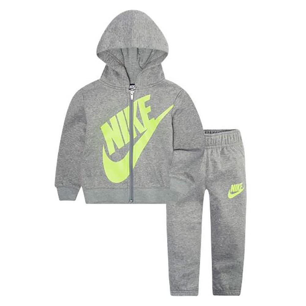 Nike Baby-Jungen Sweatsuit Dark Grey Heather/Volt 31, Dark Grey Heather/Volt 31