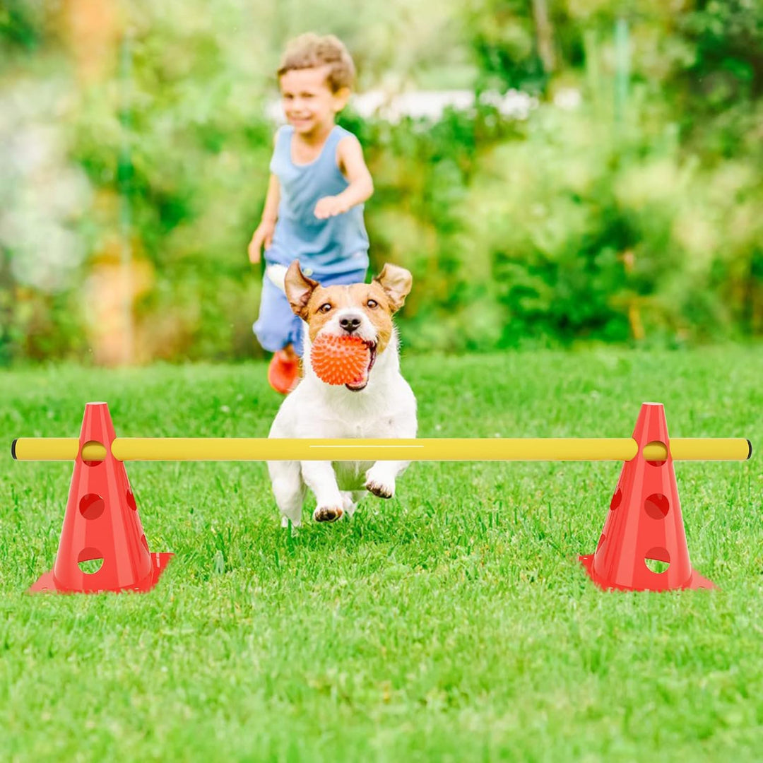 JOIEYOU Steckhürdenset 6er Agility Sports Höhenverstellung für Fussball Training Koordinationstraini