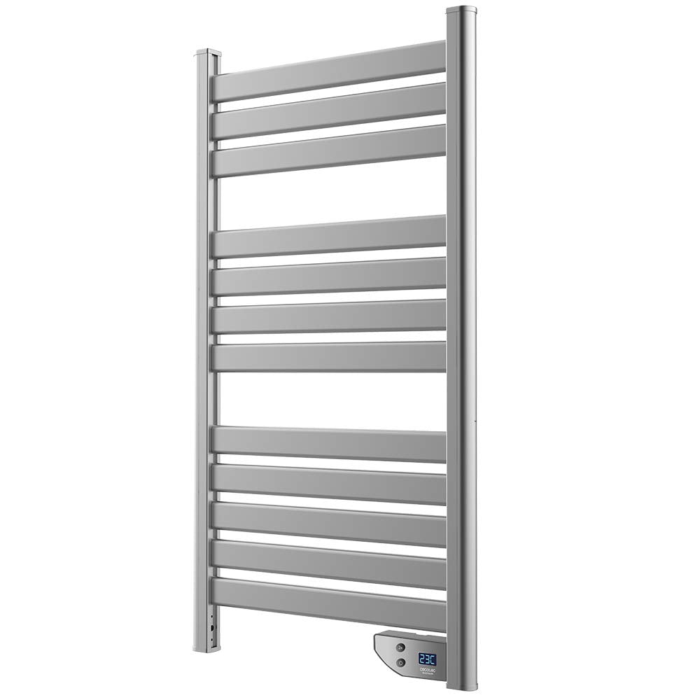 Cecotec Elektrischer Badheizkörper ReadyWarm 9050 Twin Towel Steel. 500 W, 2 Modi Heizung, Aluminium