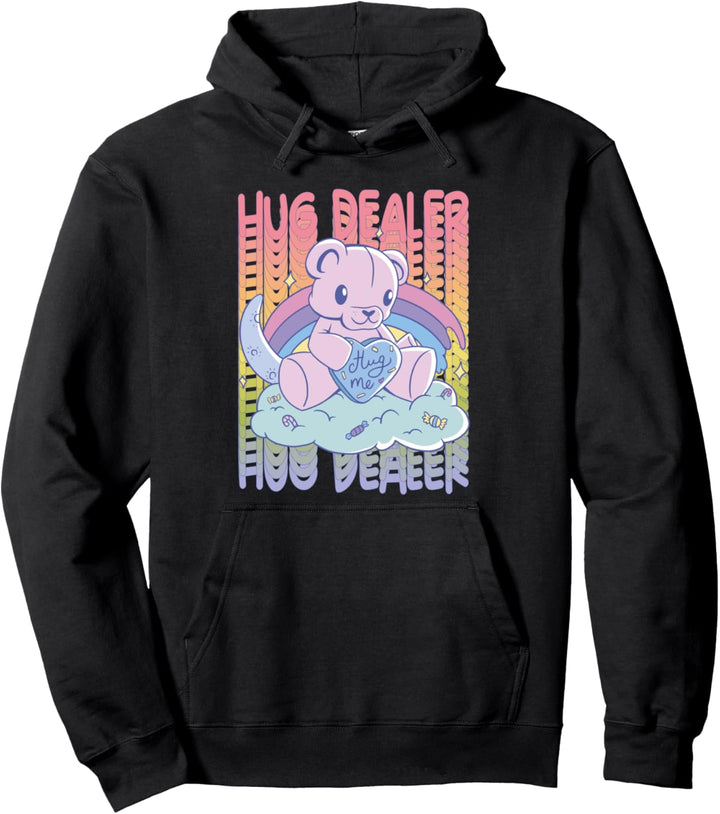 Hug Me süsser Teddybär mit Regenbogen-Motiv Pullover Hoodie