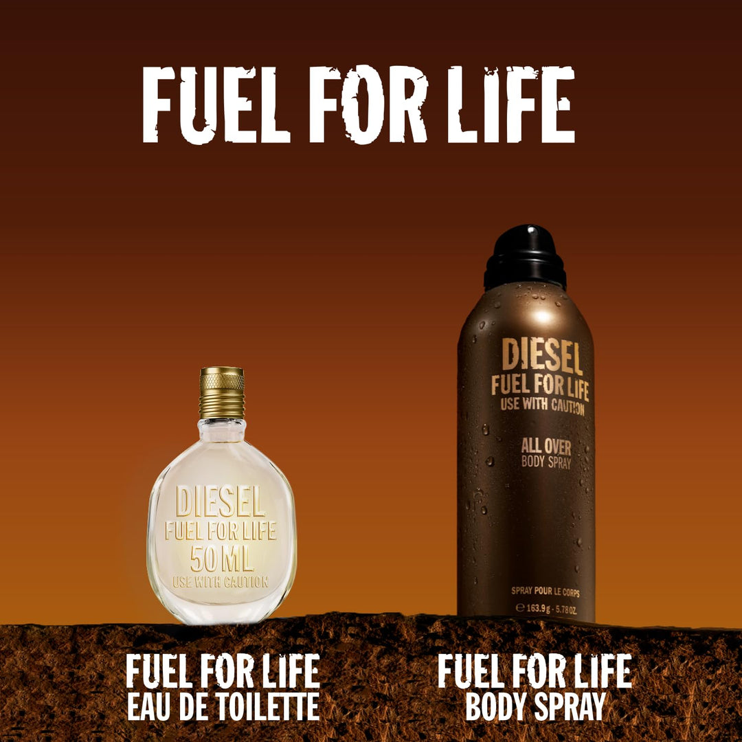Diesel Fuel For Life, Bodyspray für Männer, Körperspray mit frischem und kraftvollem Duft nach Laven