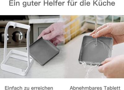 Rievem Topfdeckel- und Kochlöffelständer Stahl Küche Topfdeckelhalter Multifunktionsablage für Pfann