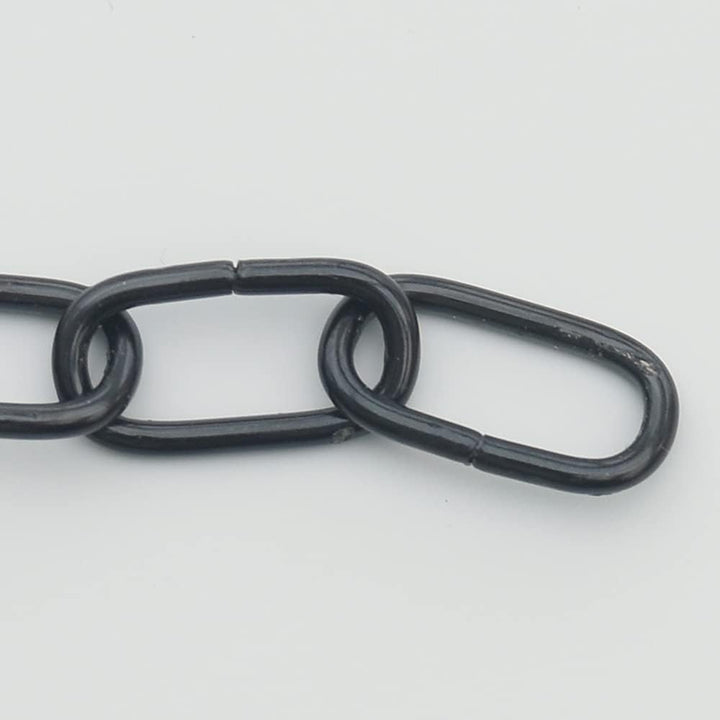 CHRISTOPH PALME 10m Eisenkette ø 2mm Glatt Zierkette Rundstahlkette Rundgliederkette Kette (Schwarz)