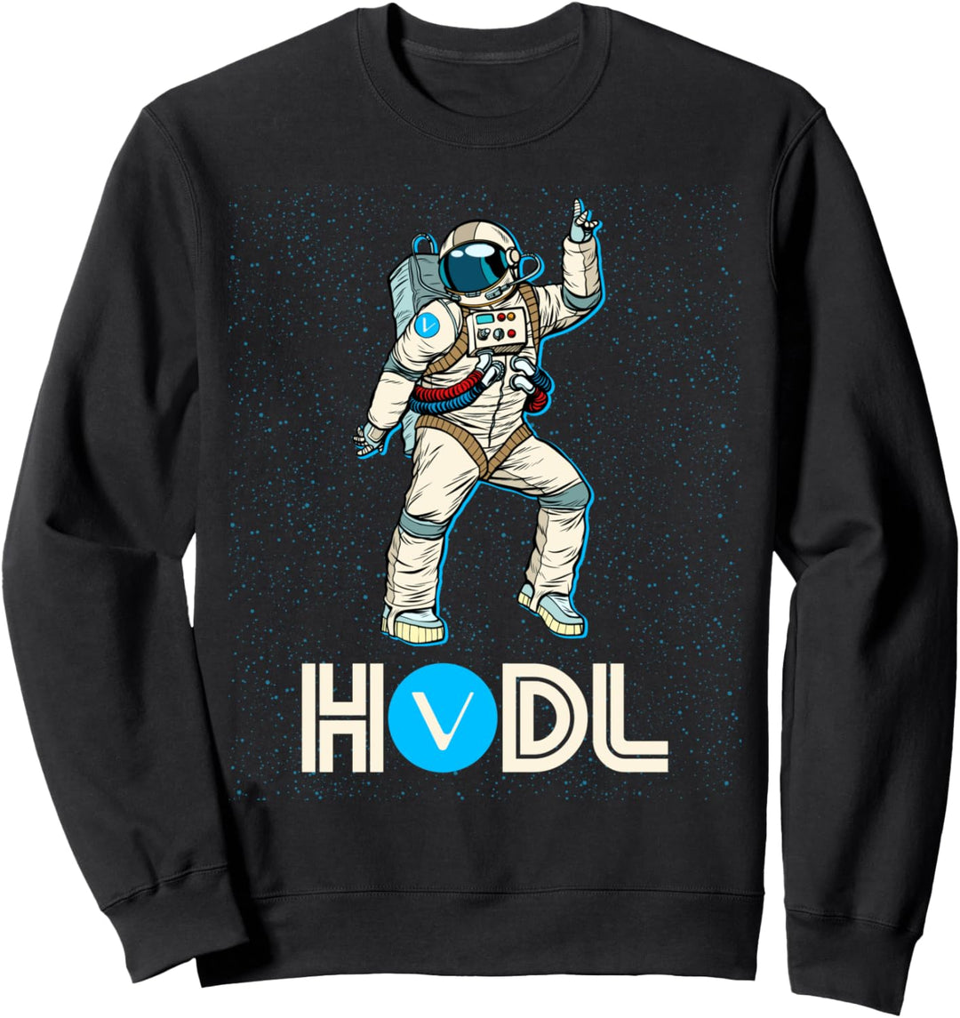 Cryptocurrency Talk - Fun HODL VET Vechain Disco Moon Gear Sweatshirt