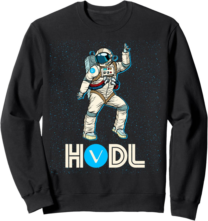 Cryptocurrency Talk - Fun HODL VET Vechain Disco Moon Gear Sweatshirt