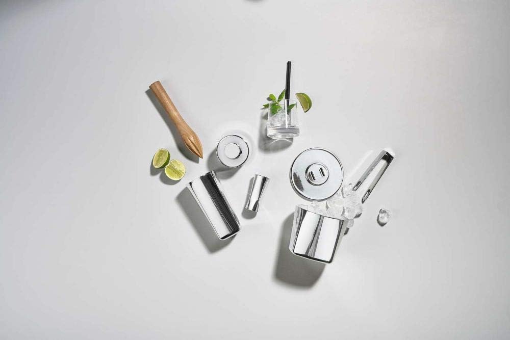 Zone Rocks Shaker Dia. 7 x 23 cm 400 ml Polished Steel 0,4 liter - dia. 7,8 cm Polished Steel, 0,4 l