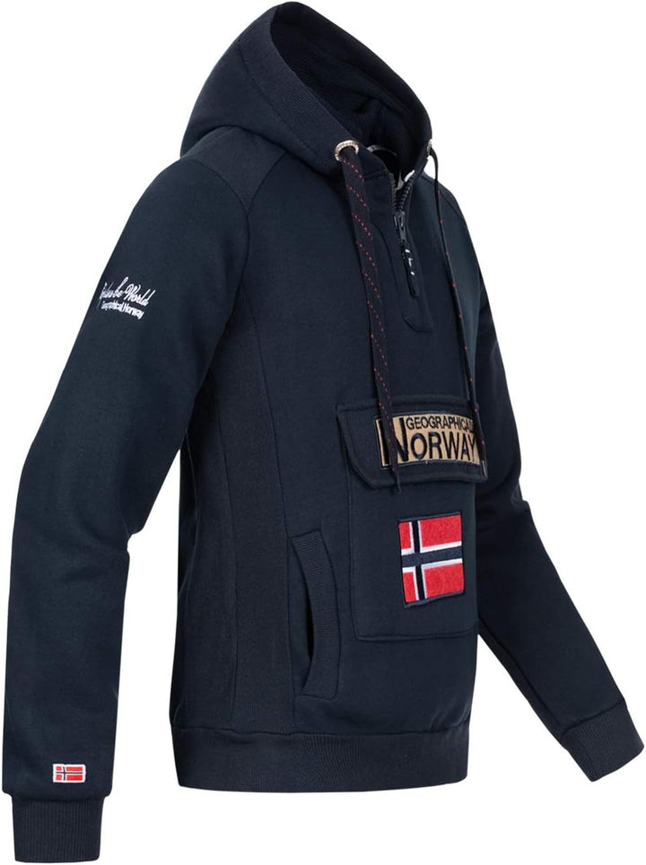 Geographical Norway Herren Gymclass Kapuzenpullover, S Marine