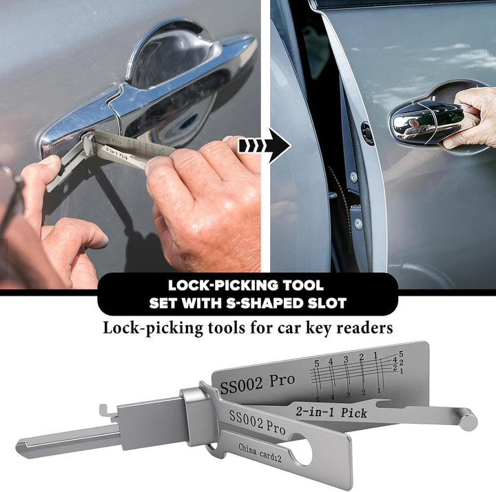 Schlüsseldecoder SS002 Pro Dietrich-Set 2-in-1 hauptschlüssel-decoder aus edelstahl, türöffnungswerk