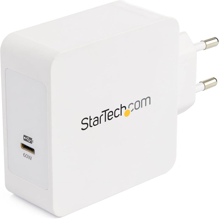 StarTech 60W USB-C Wandladegerät, Laptop PD, 2m Kabel, Typ-C Adapter | Für Dell XPS, Lenovo X1 Carbo
