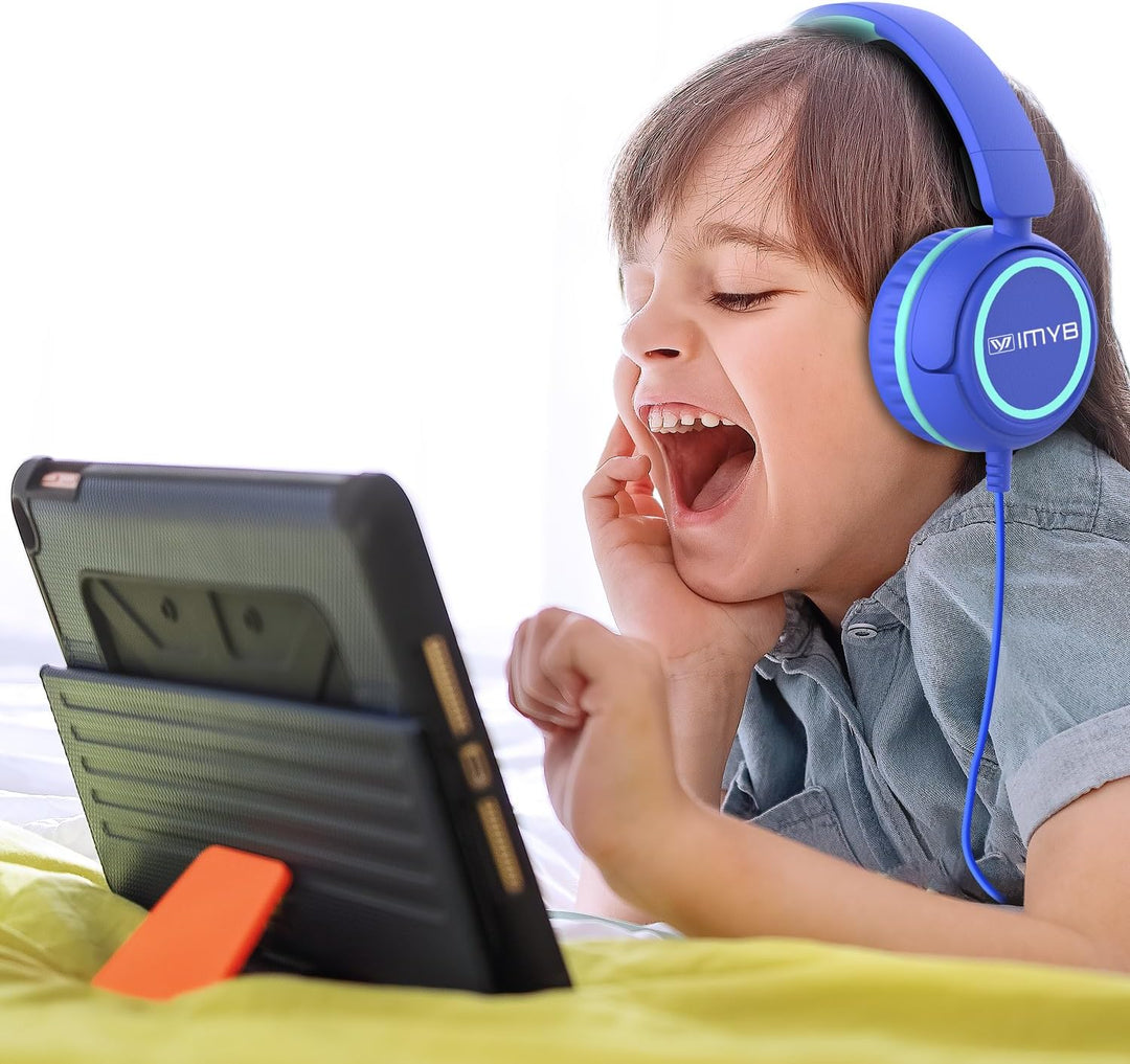 Kinder kopfhörer, Kopfhörer für Kinder mit Kabel, faltbar, Stereo Sound, Sichere Lautstärkebegrenzun